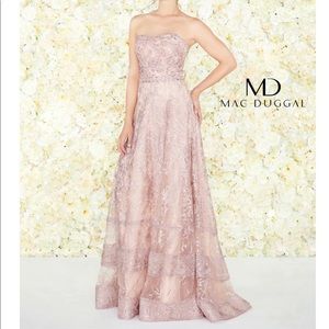 NWT MacDuggal Strapless Gown